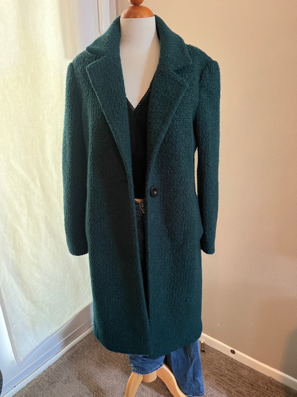 Express Deep Green Teddy Jacket